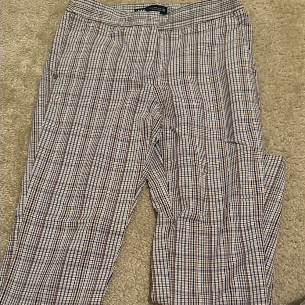 Zara Women's Plaid Pants - Brown and Black
